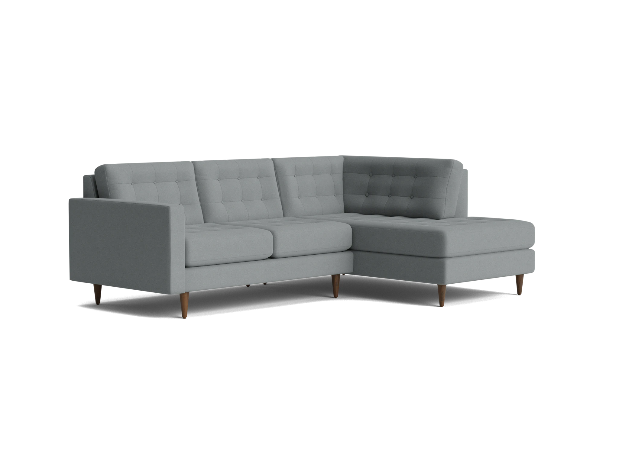 eliot apartment sectional with bumper royale ash