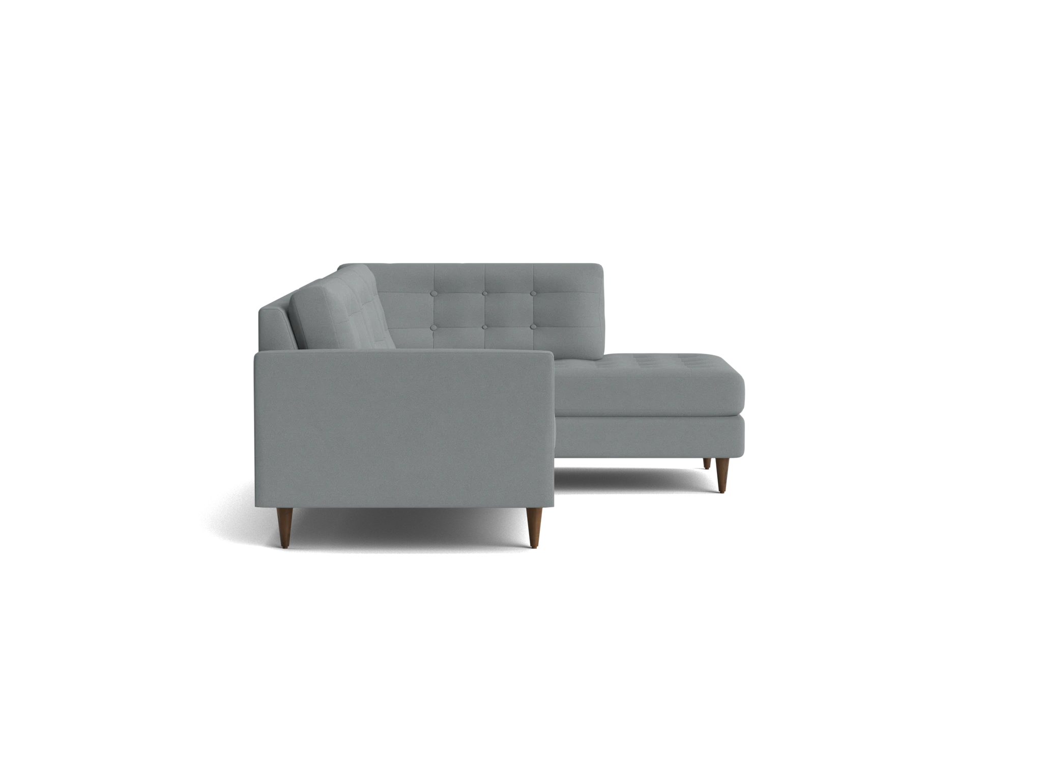 eliot apartment sectional with bumper royale ash