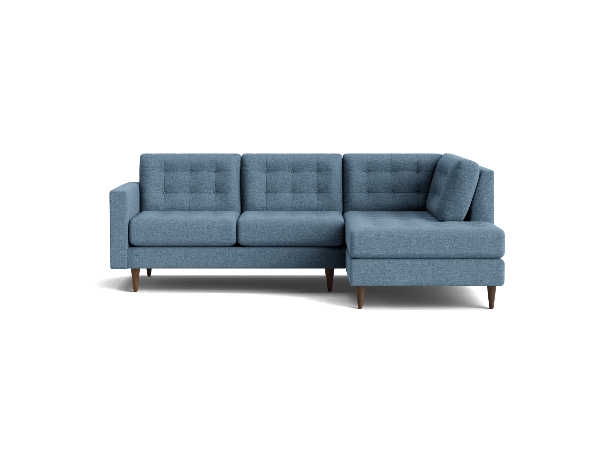 eliot apartment sectional with bumper milo french blue