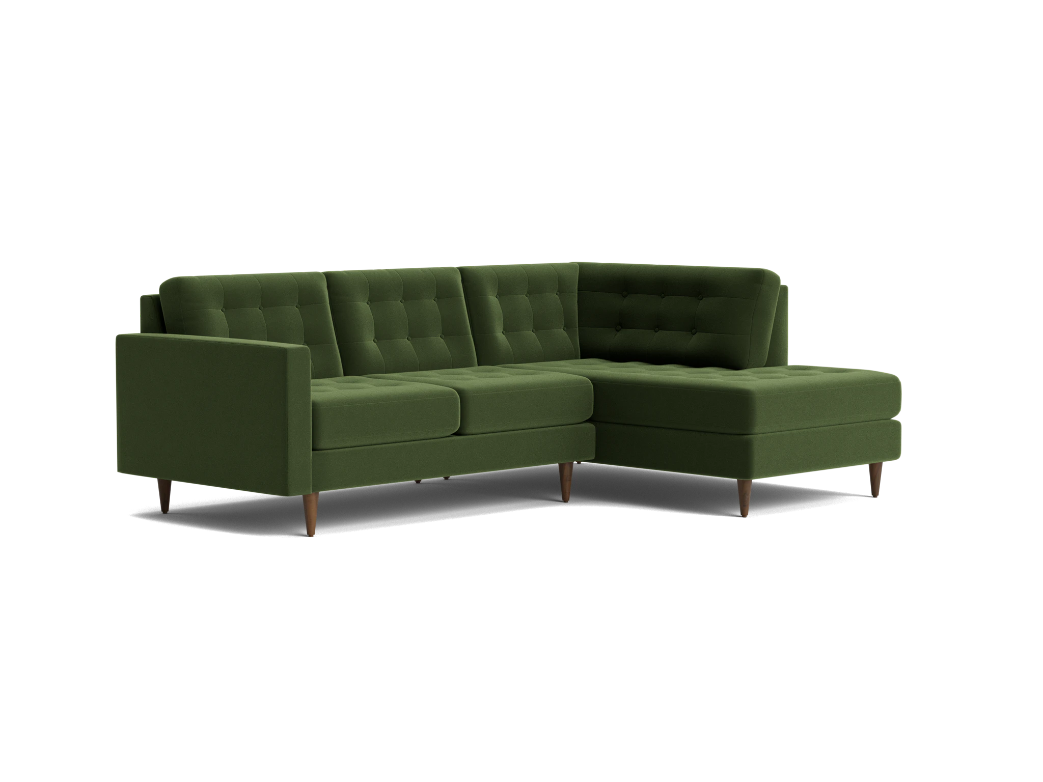 eliot apartment sectional with bumper royale forest
