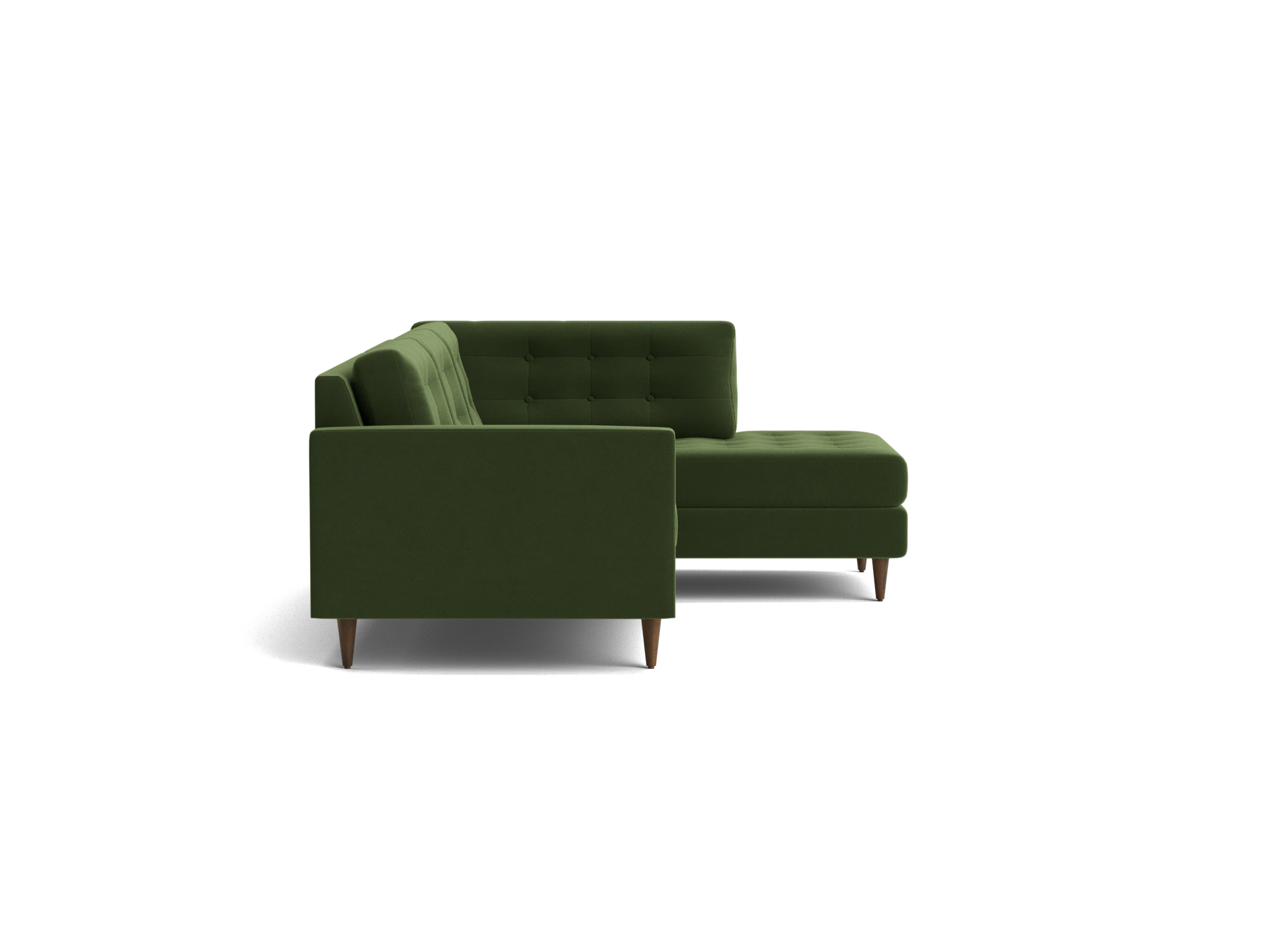 eliot apartment sectional with bumper royale forest