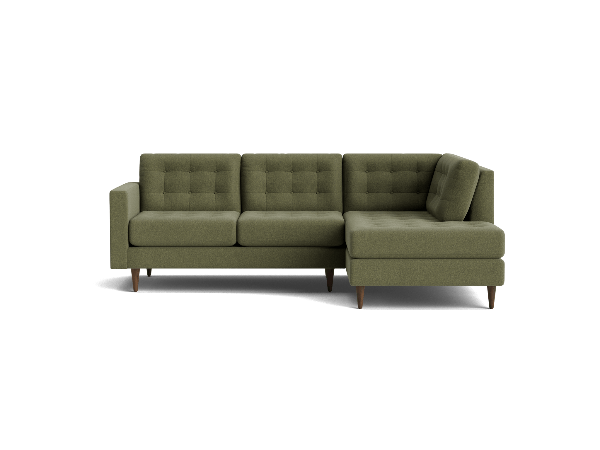 eliot apartment sectional with bumper faithful olive