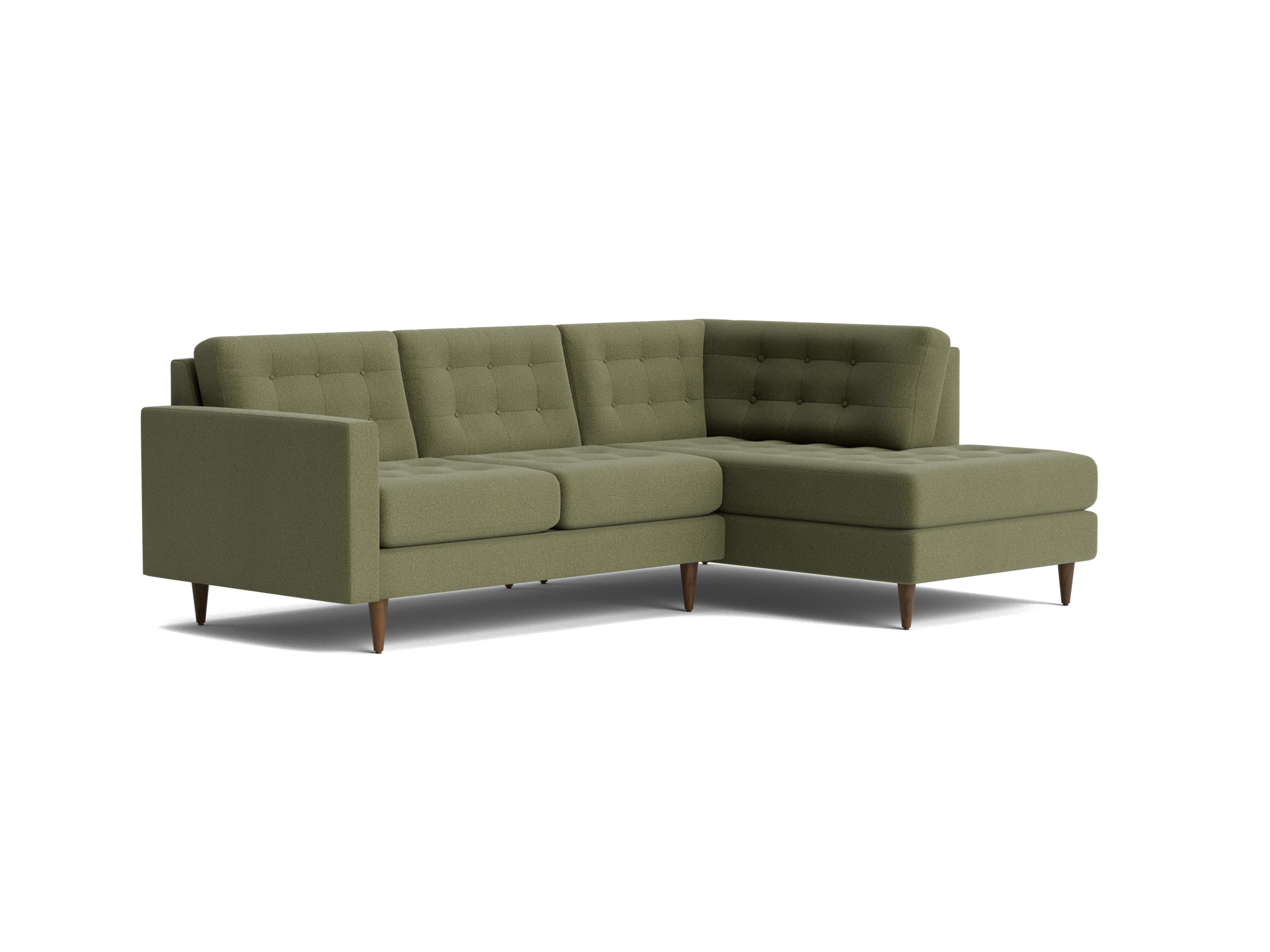 eliot apartment sectional with bumper faithful olive