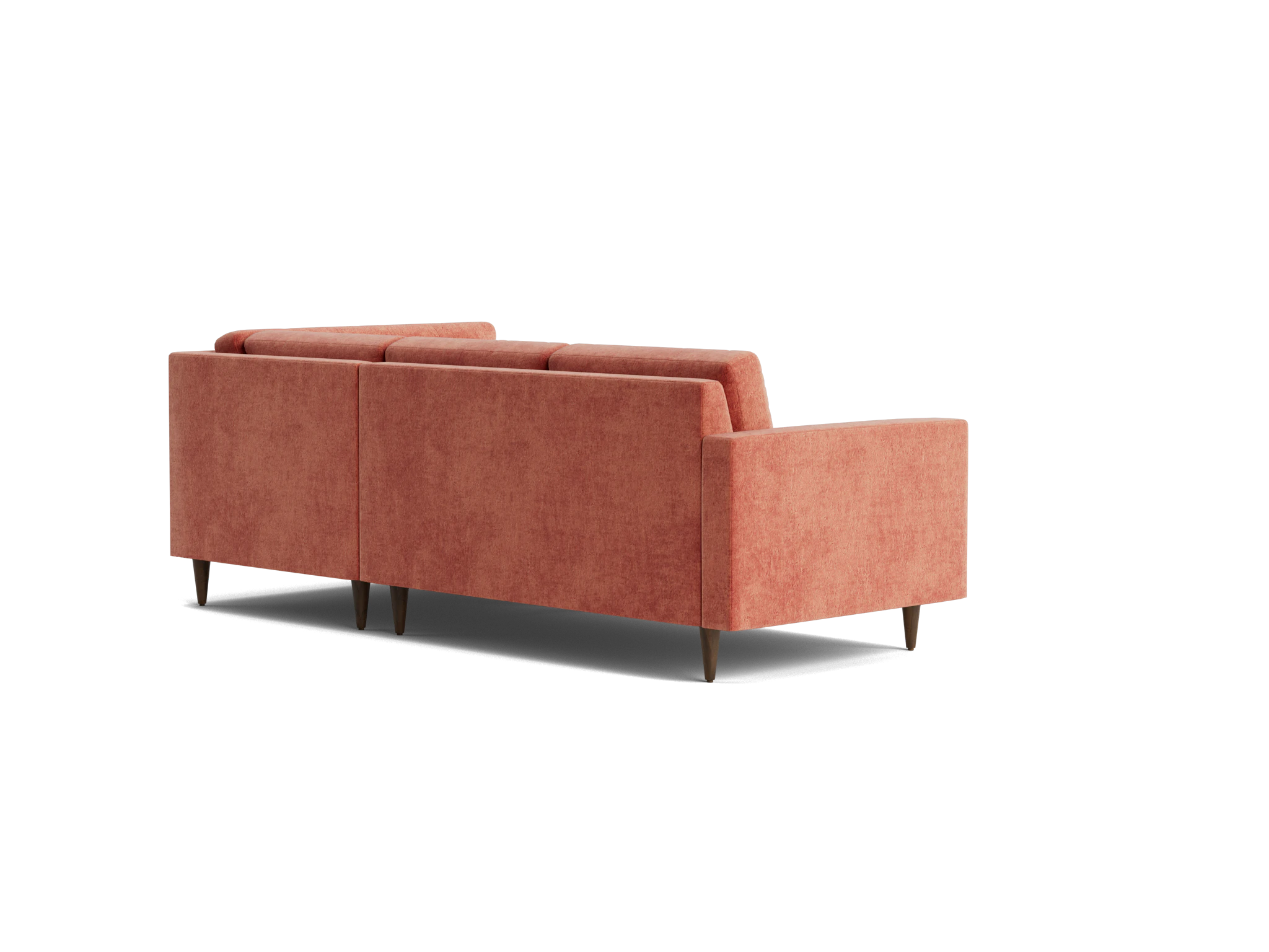 eliot apartment sectional with bumper plush terra rose