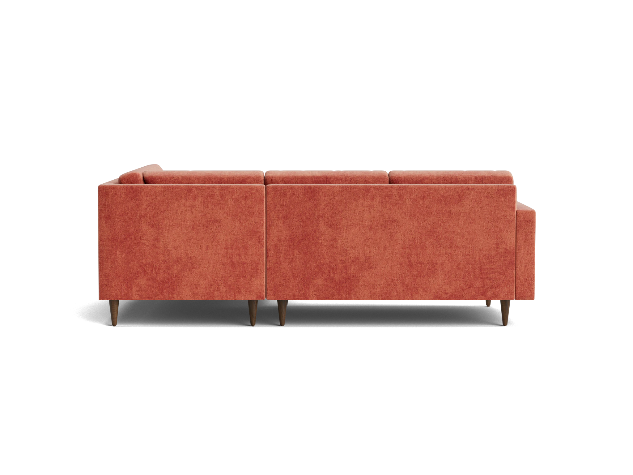 eliot apartment sectional with bumper plush terra rose