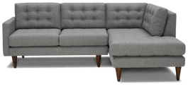 eliot apartment sectional with bumper taylor felt gray