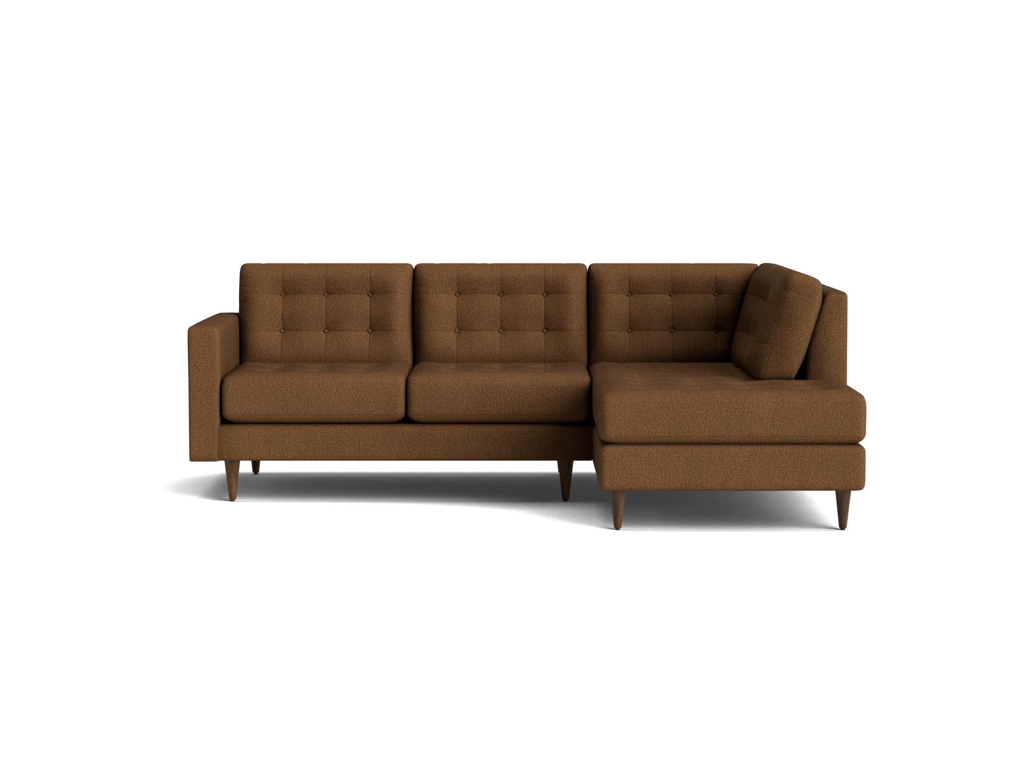 eliot apartment sectional with bumper faithful mocha