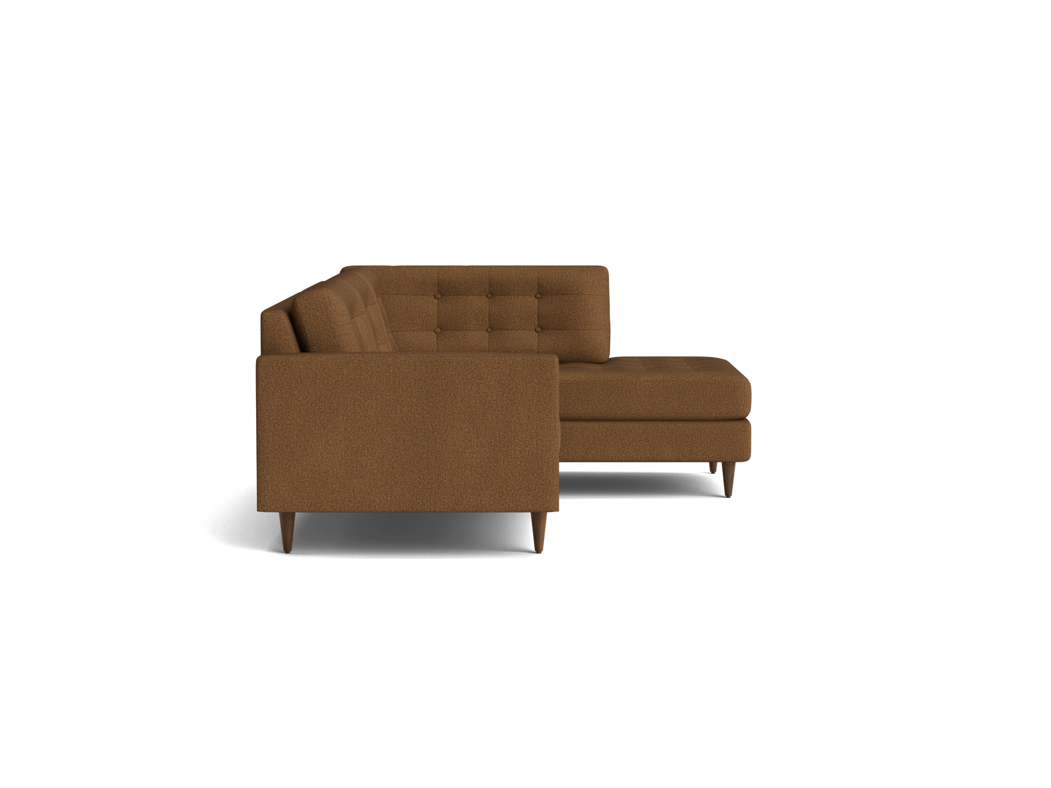 eliot apartment sectional with bumper faithful mocha