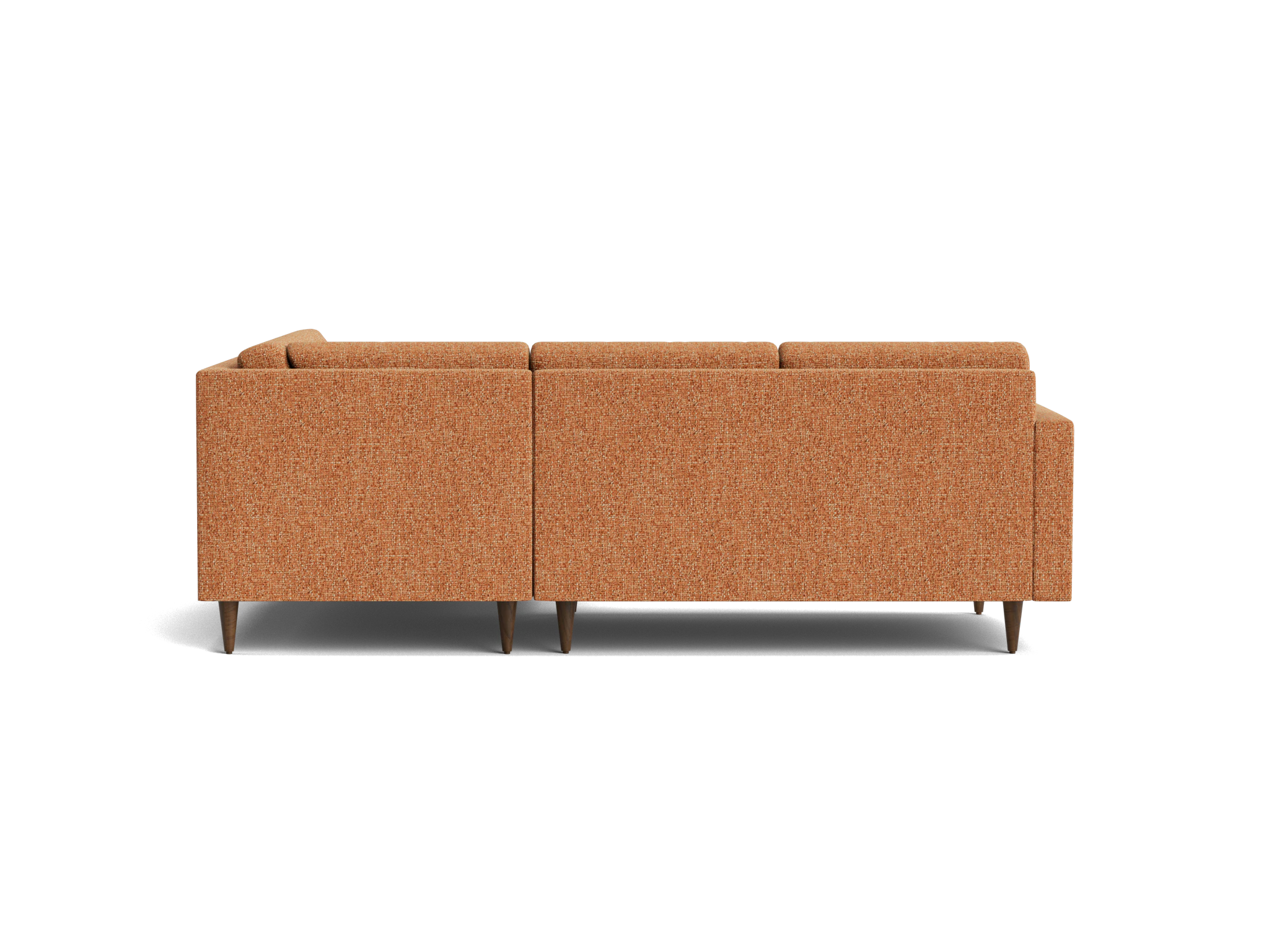 eliot apartment sectional with bumper bungalow pantone glazed ginger