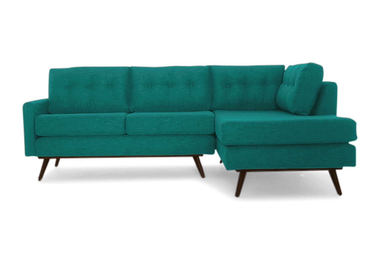 hopson apartment sectional with bumper lucky turquoise