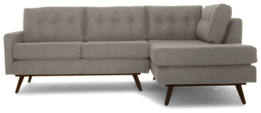 hopson apartment sectional with bumper essence ash