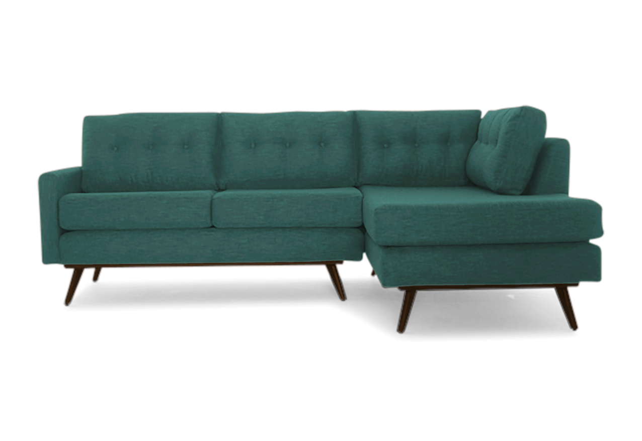 hopson apartment sectional with bumper royale peacock