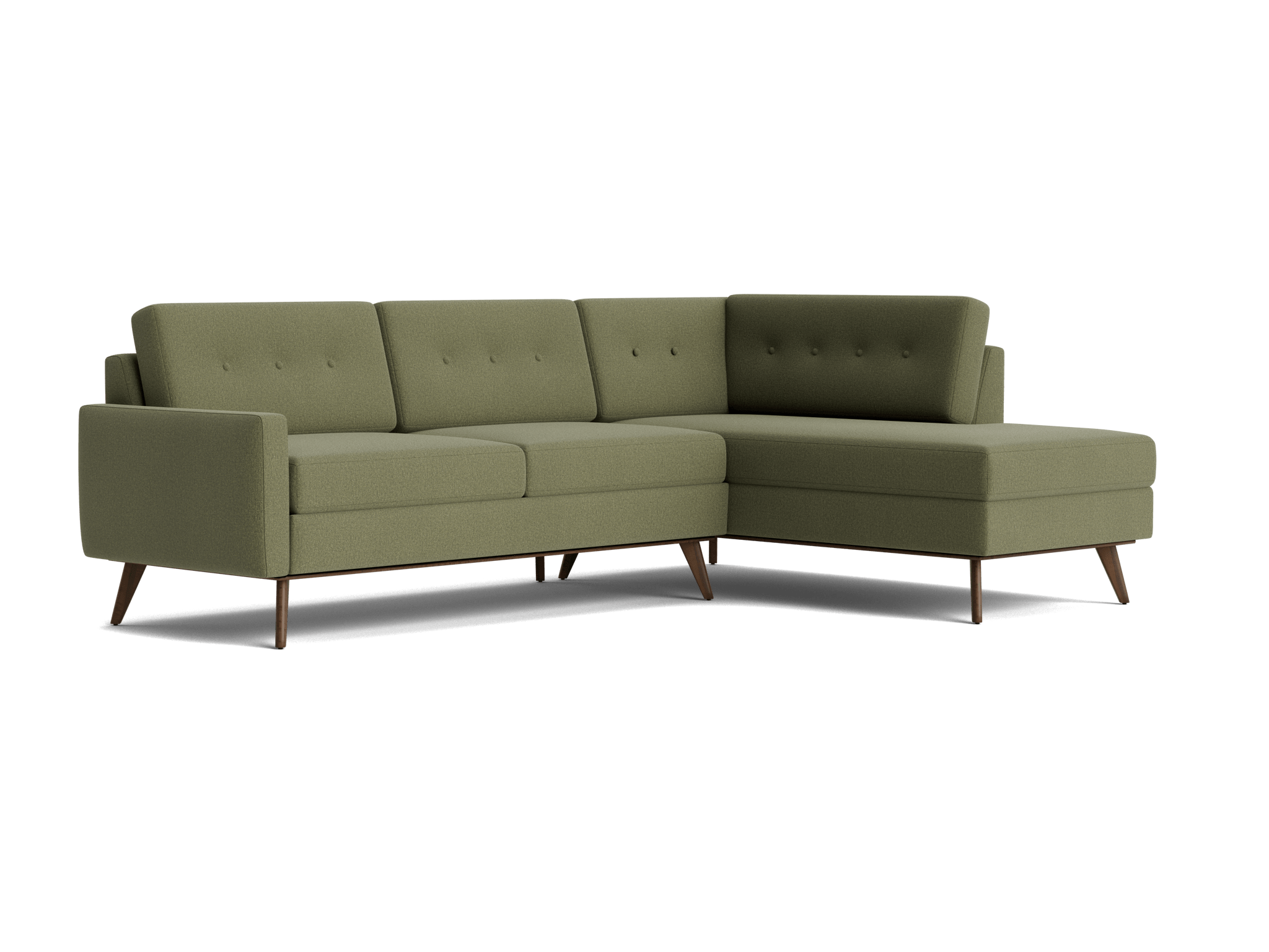 hopson apartment sectional with bumper faithful olive