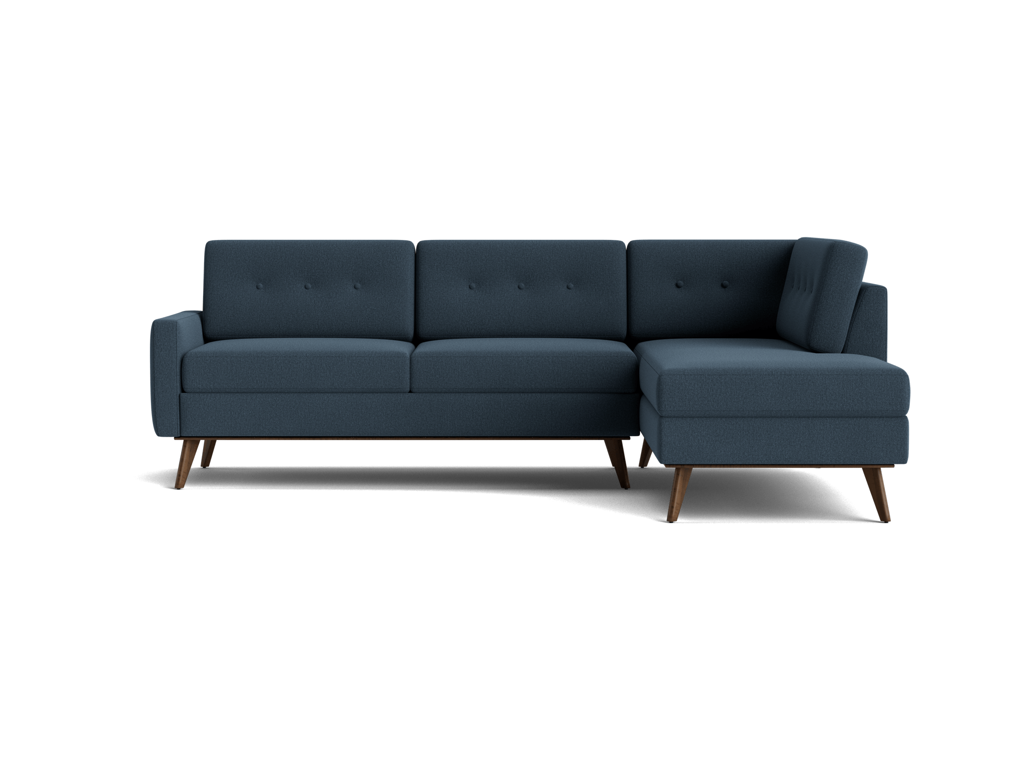 hopson apartment sectional with bumper faithful indigo