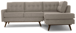 hopson apartment sectional with bumper taylor felt gray