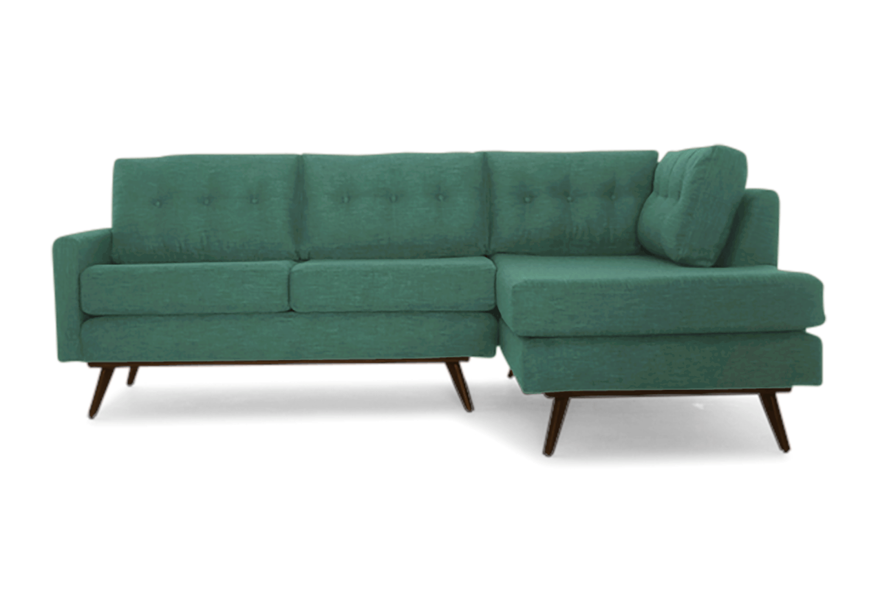 hopson apartment sectional with bumper villa teal