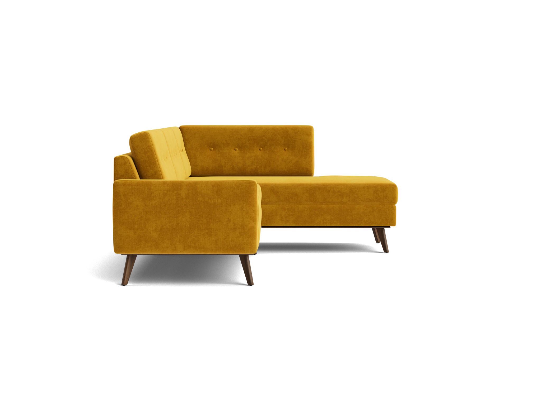 hopson apartment sectional with bumper harper amber gold