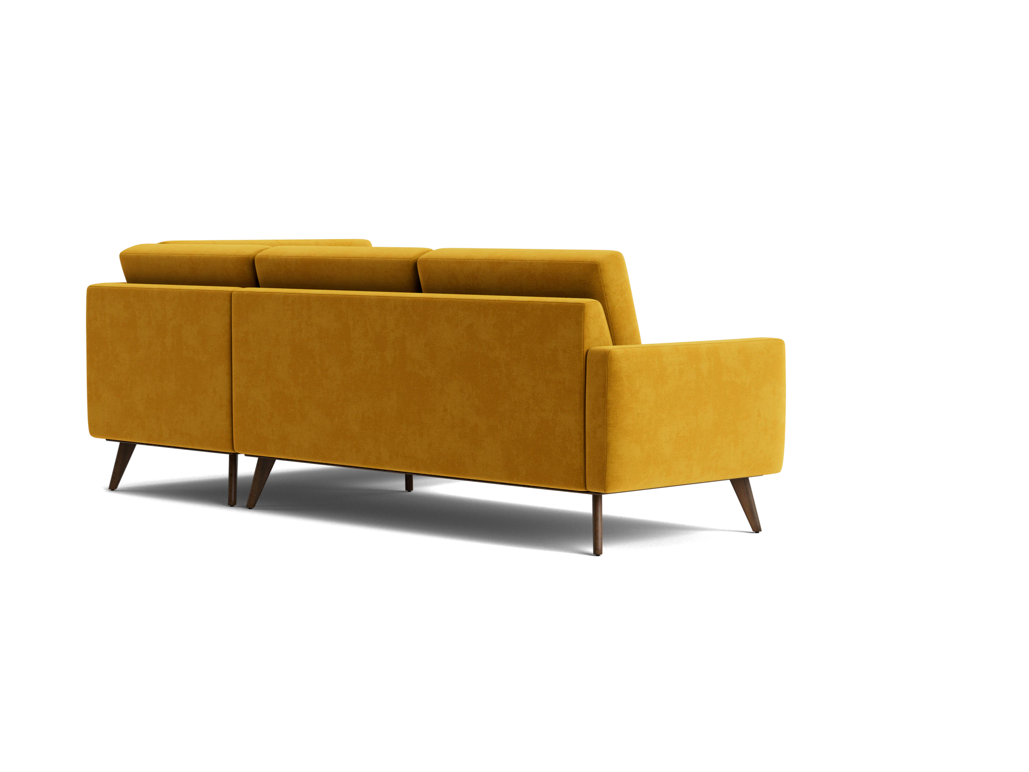 hopson apartment sectional with bumper harper amber gold