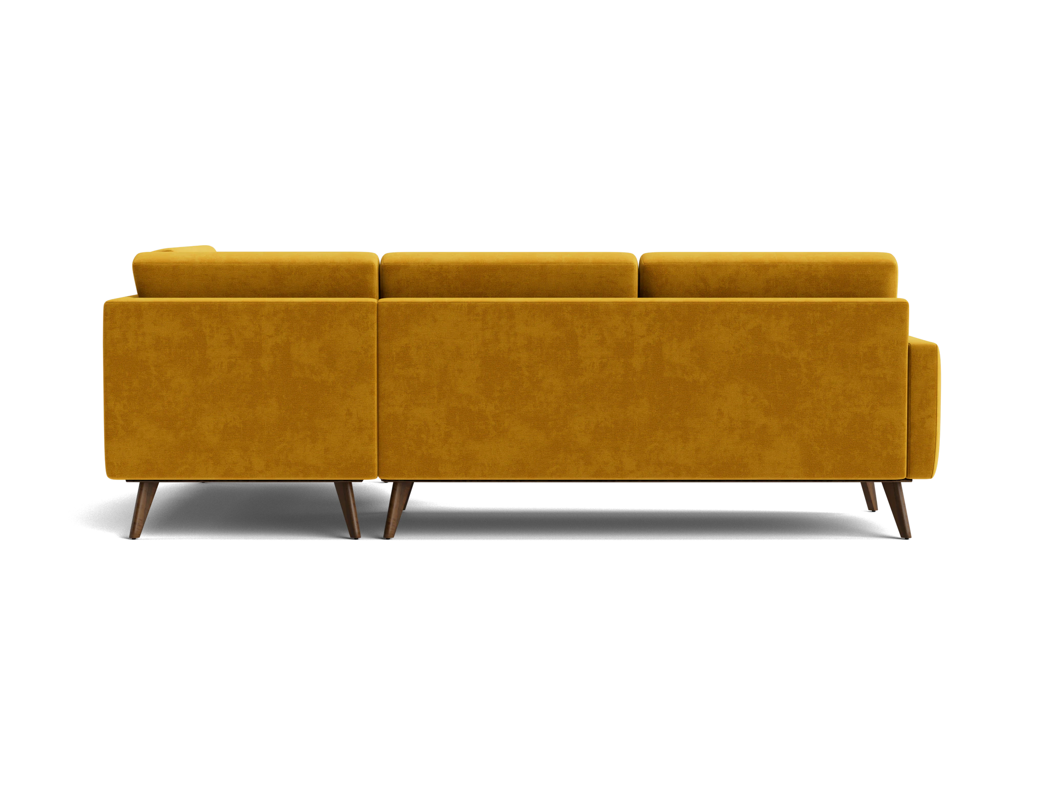 hopson apartment sectional with bumper harper amber gold