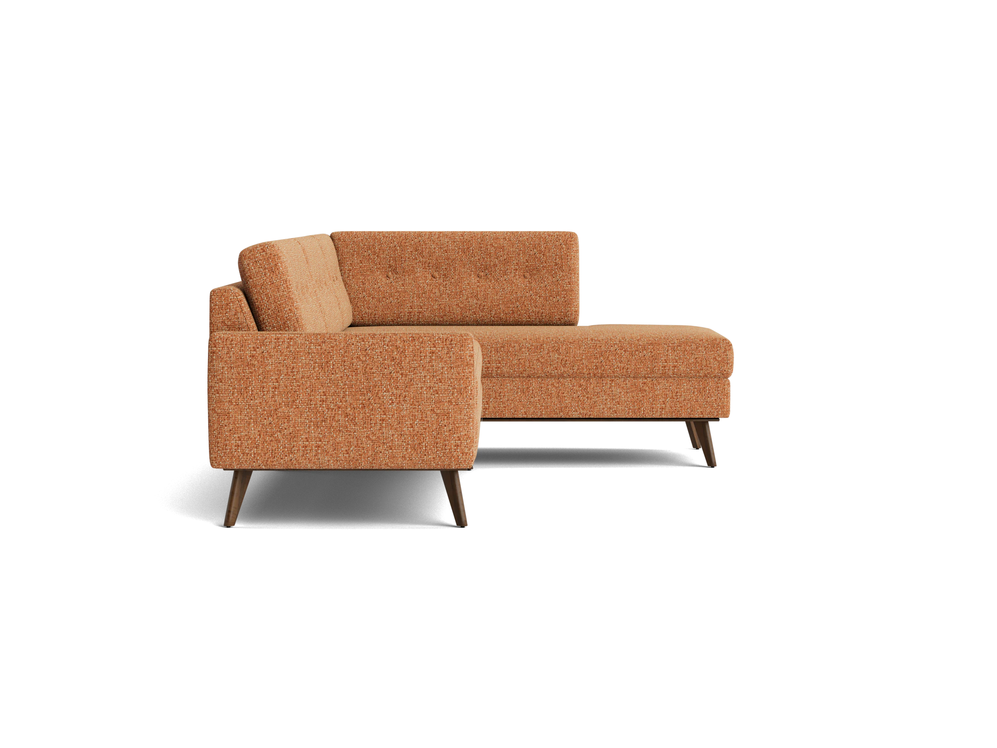 hopson apartment sectional with bumper bungalow pantone glazed ginger