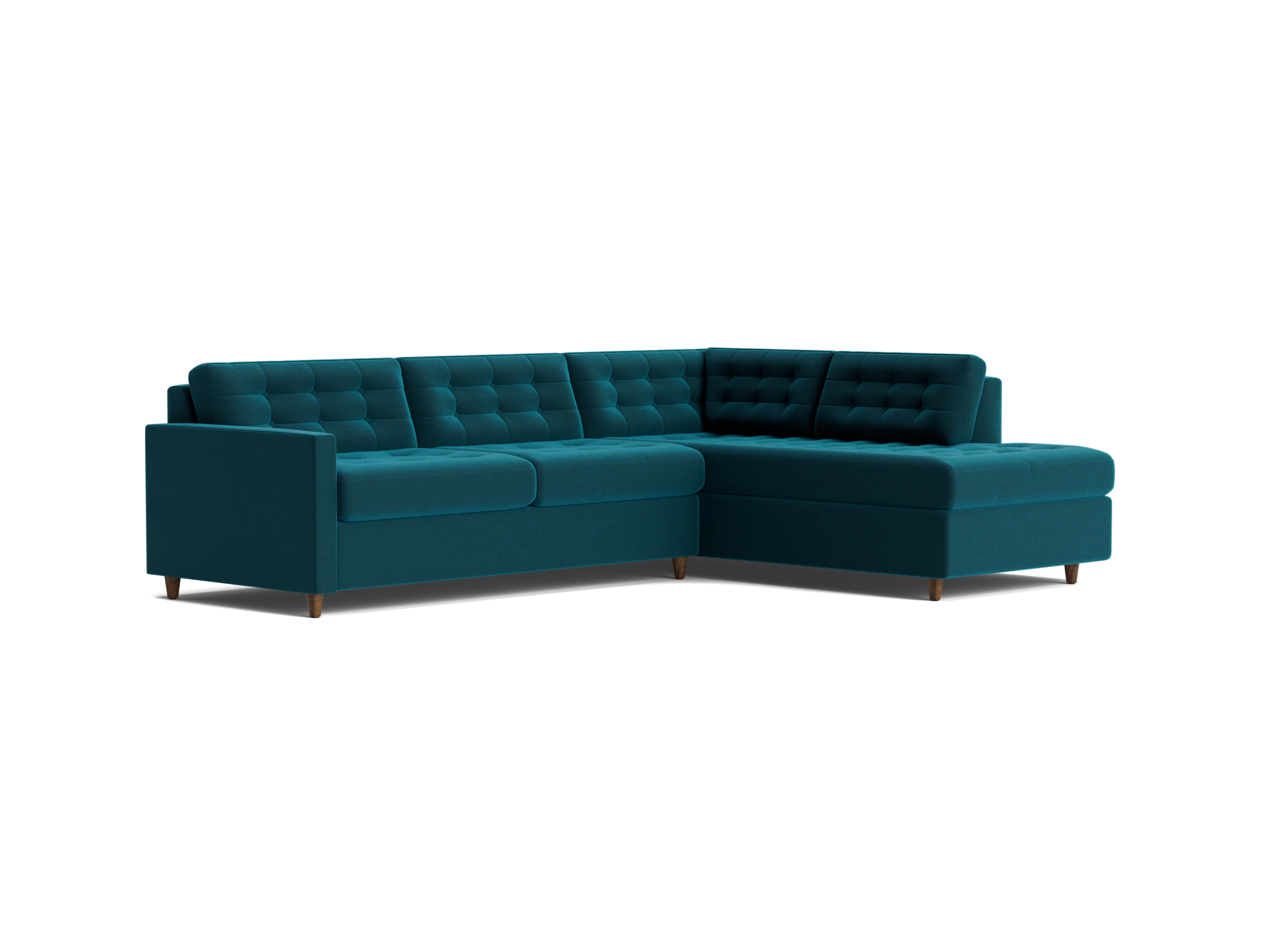 eliot bumper sleeper sectional royale peacock