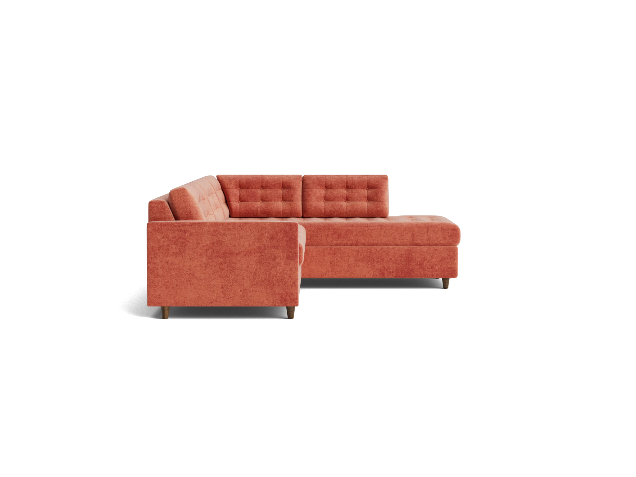 eliot bumper sleeper sectional plush terra rose