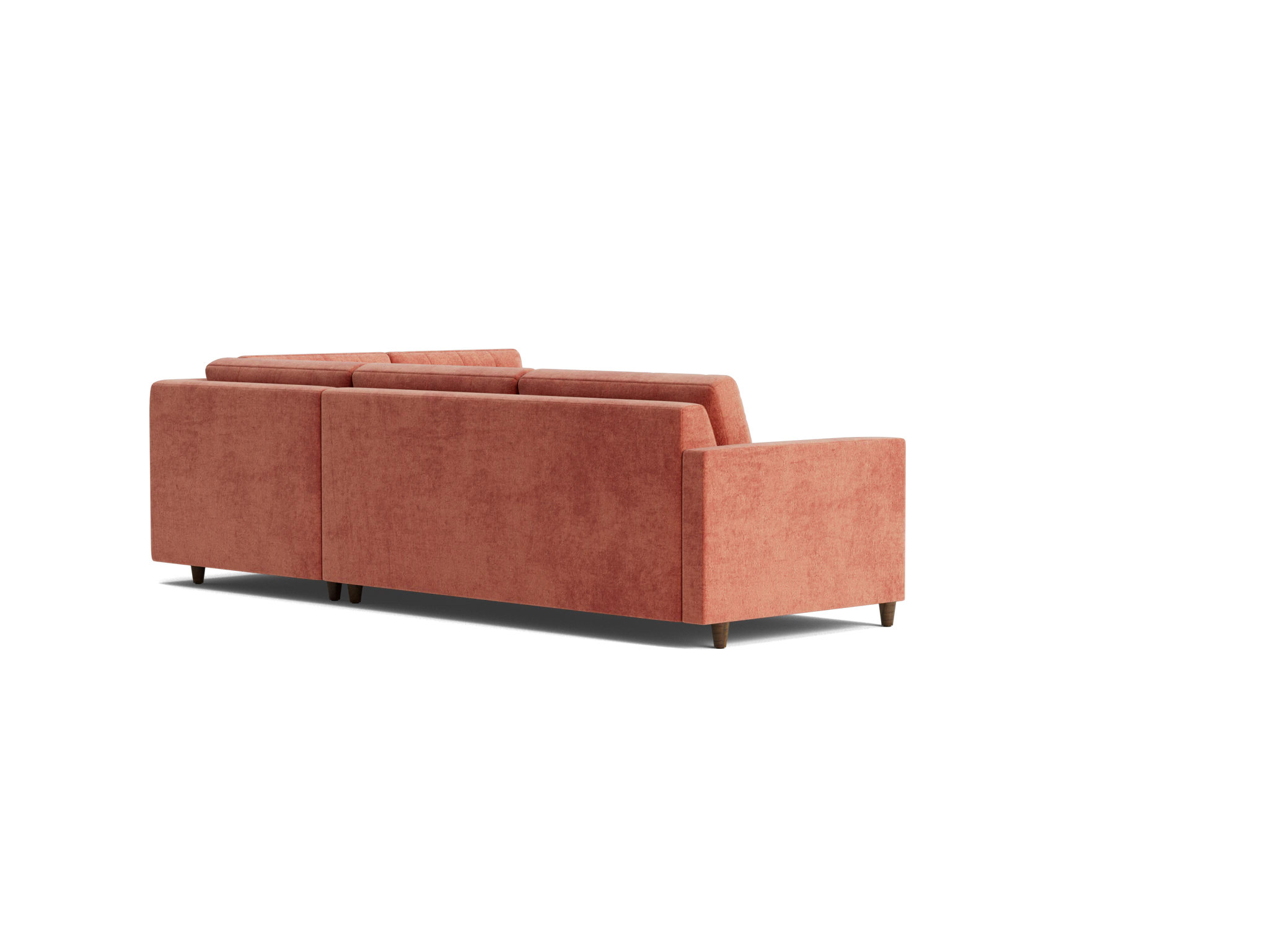 eliot bumper sleeper sectional plush terra rose