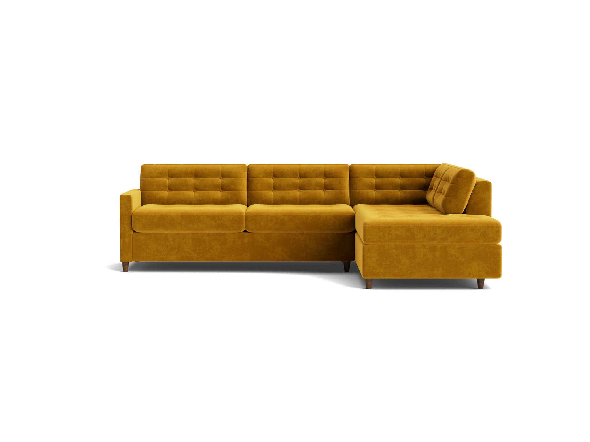 eliot bumper sleeper sectional harper amber gold
