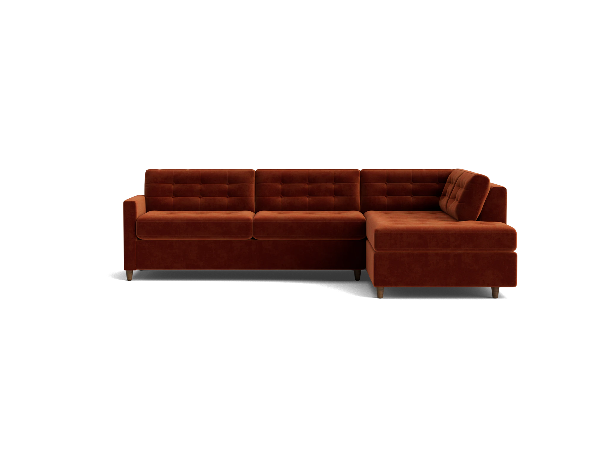 eliot bumper sleeper sectional harper cinnamon