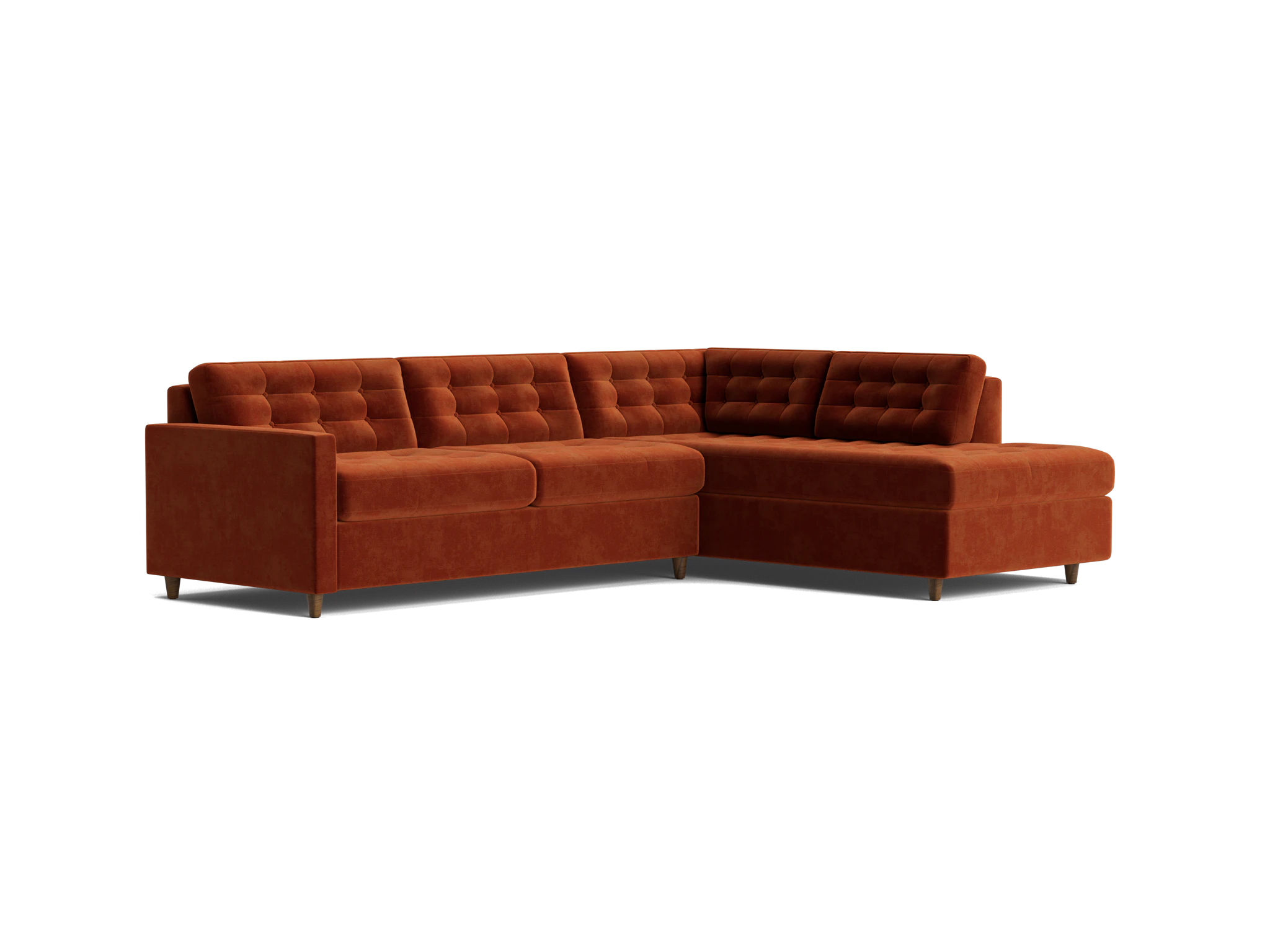 eliot bumper sleeper sectional harper cinnamon