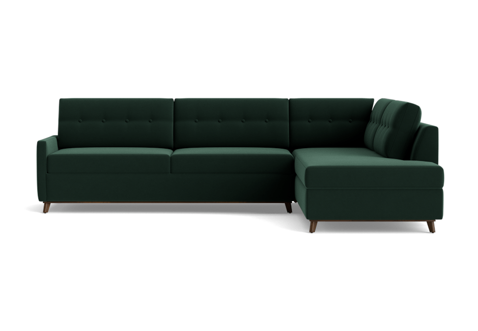 hopson bumper sleeper sectional royale evergreen