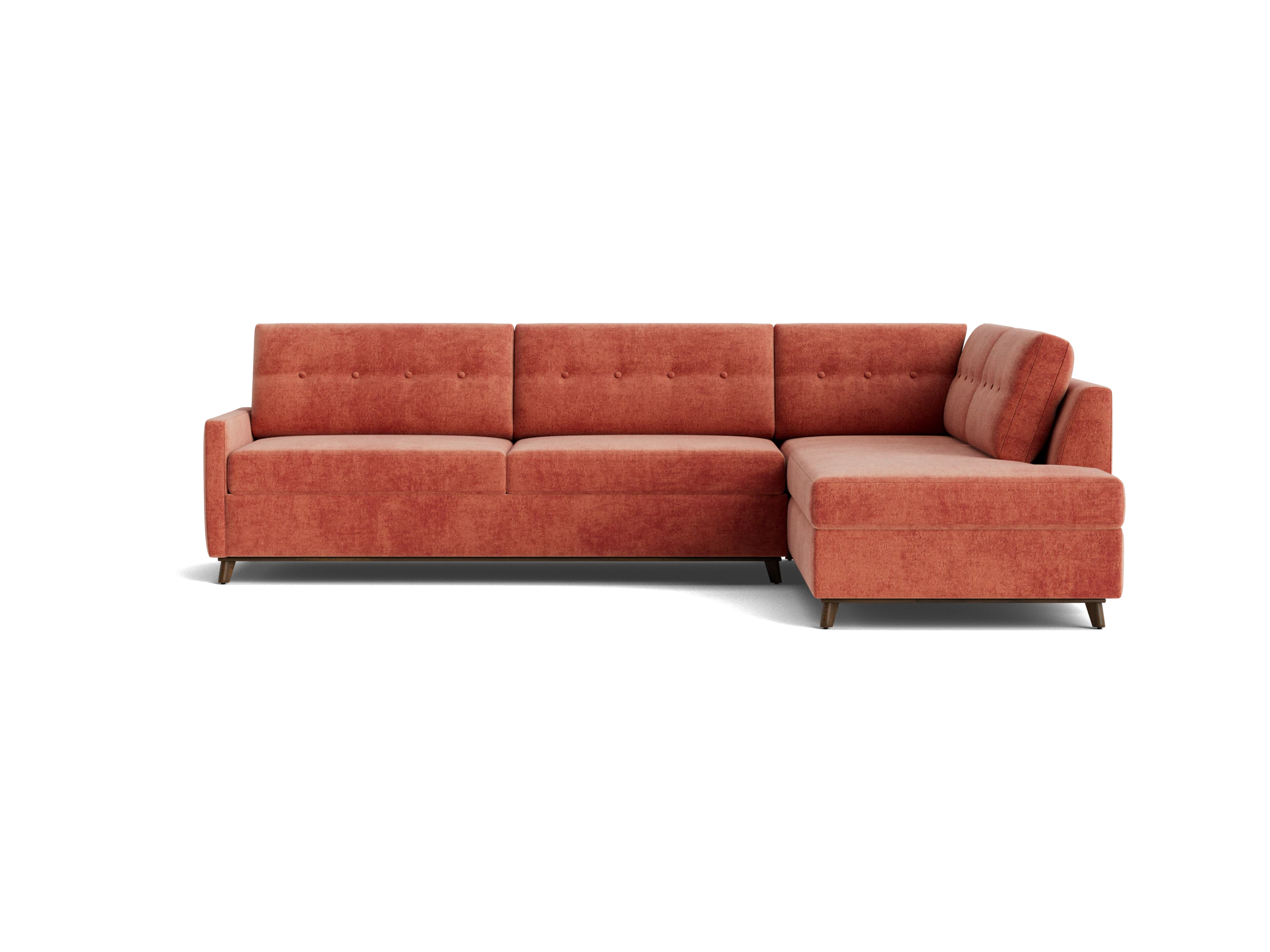 hopson bumper sleeper sectional plush terra rose