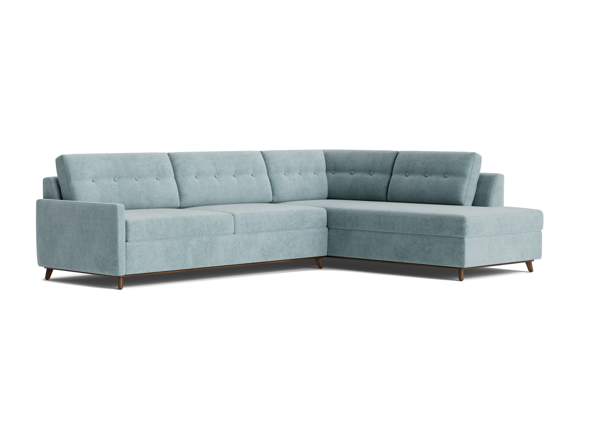 hopson bumper sleeper sectional plush mist