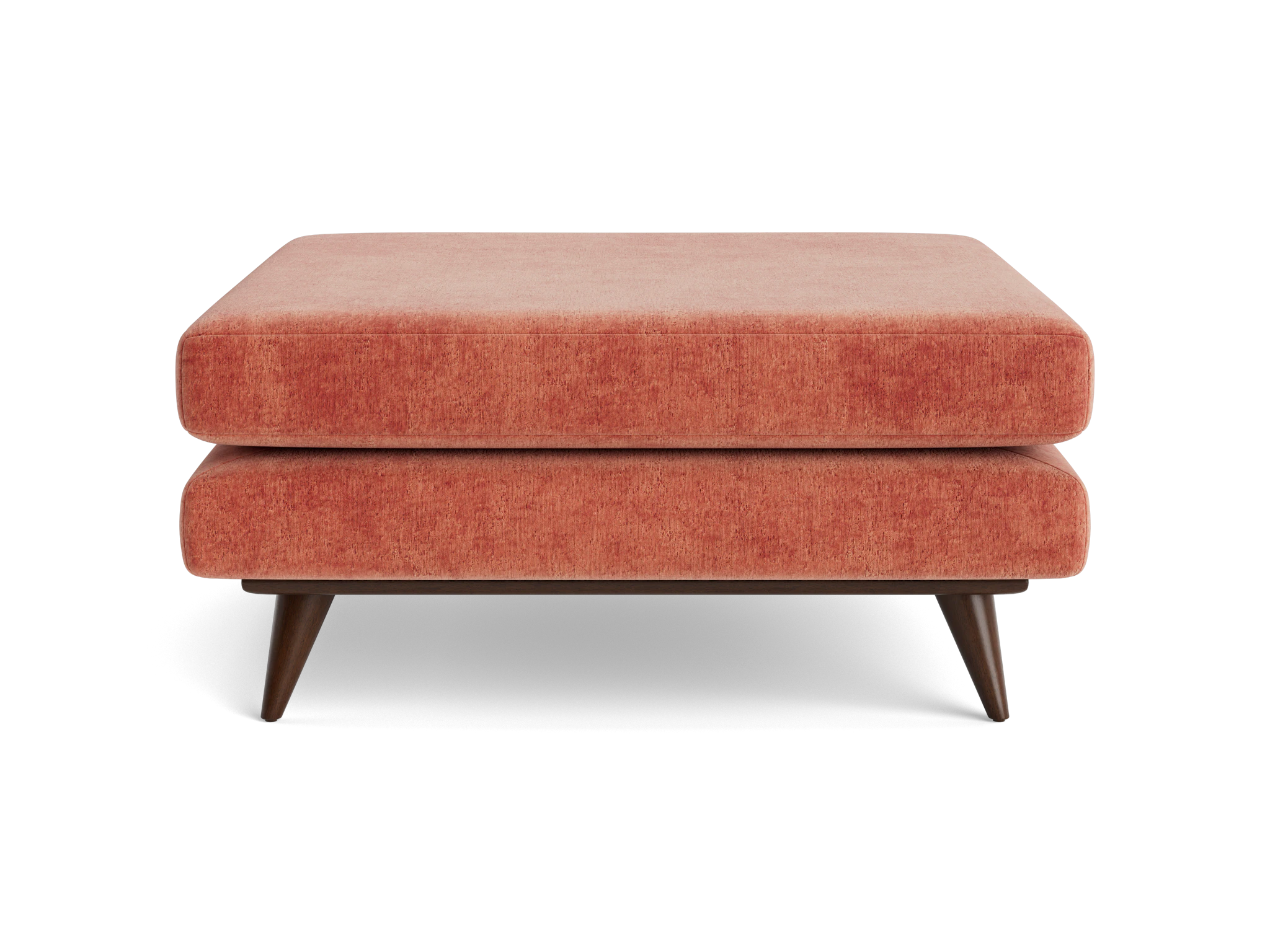 hughes ottoman plush terra rose