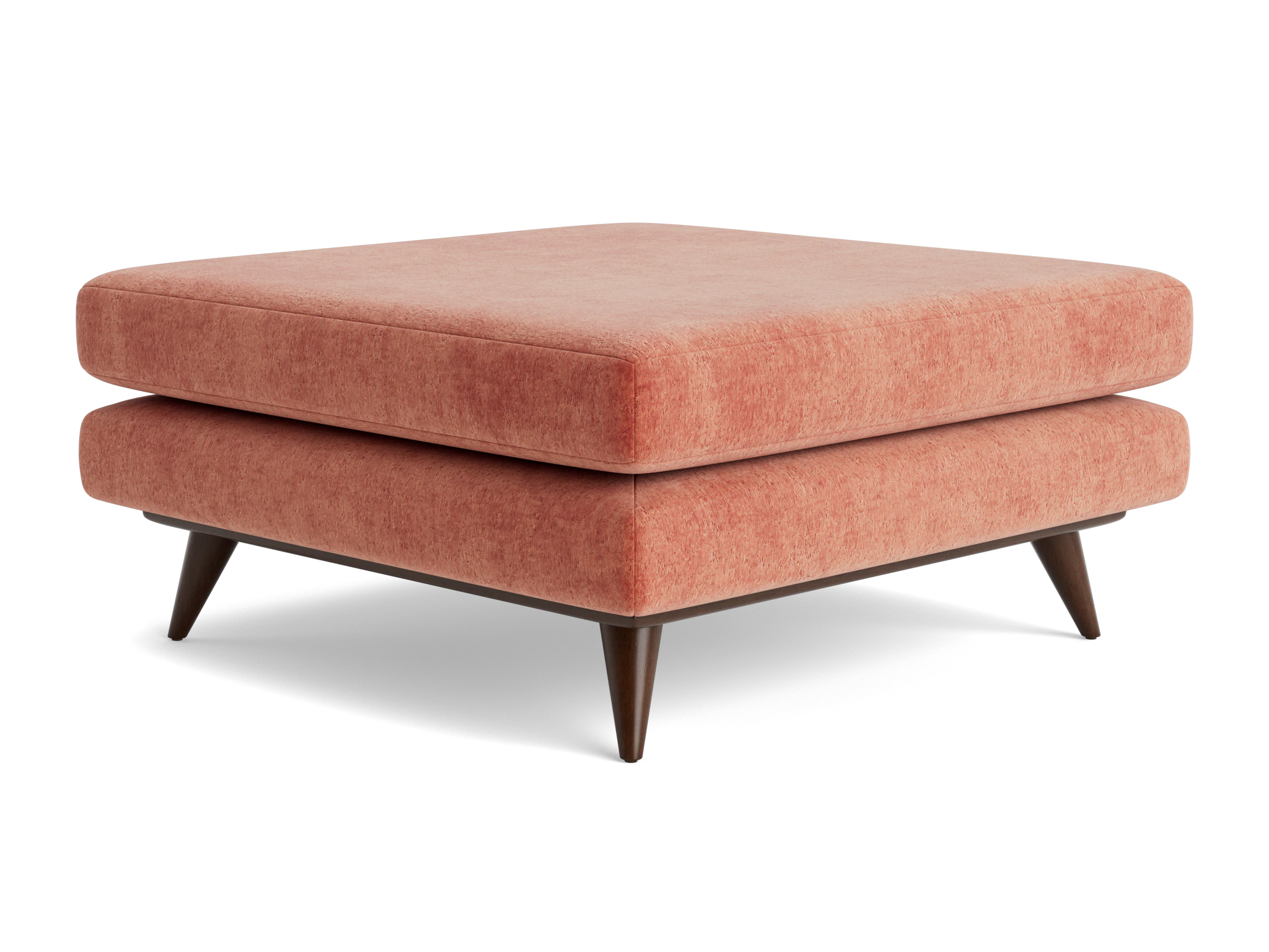 hughes ottoman plush terra rose