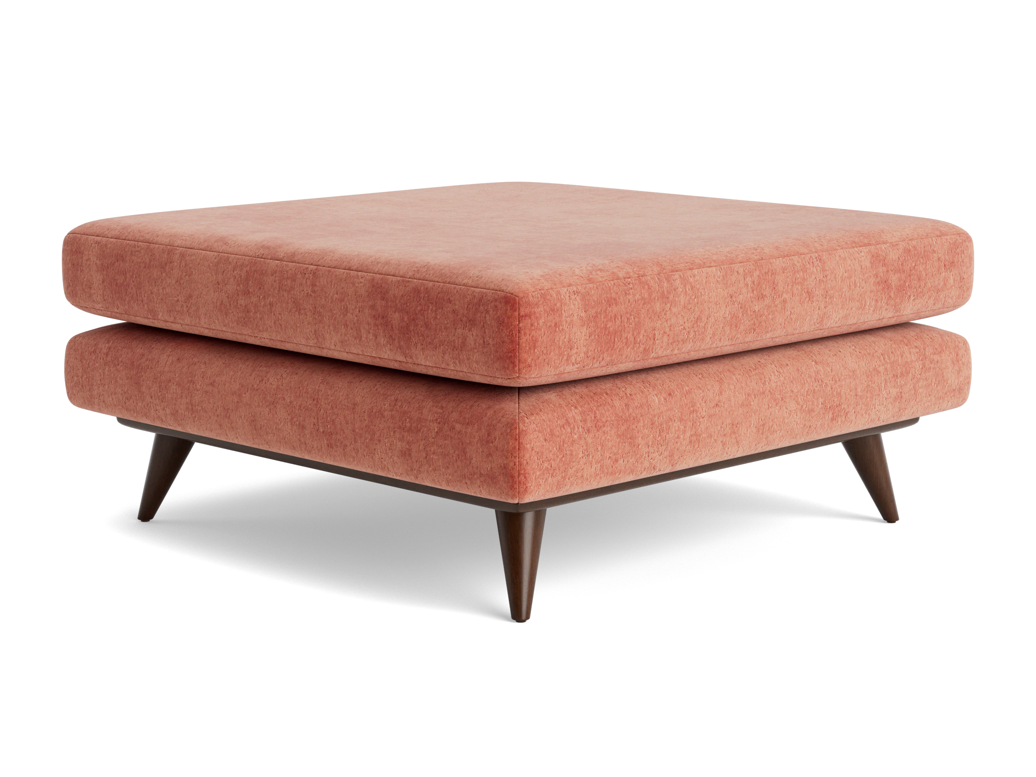 hughes ottoman plush terra rose