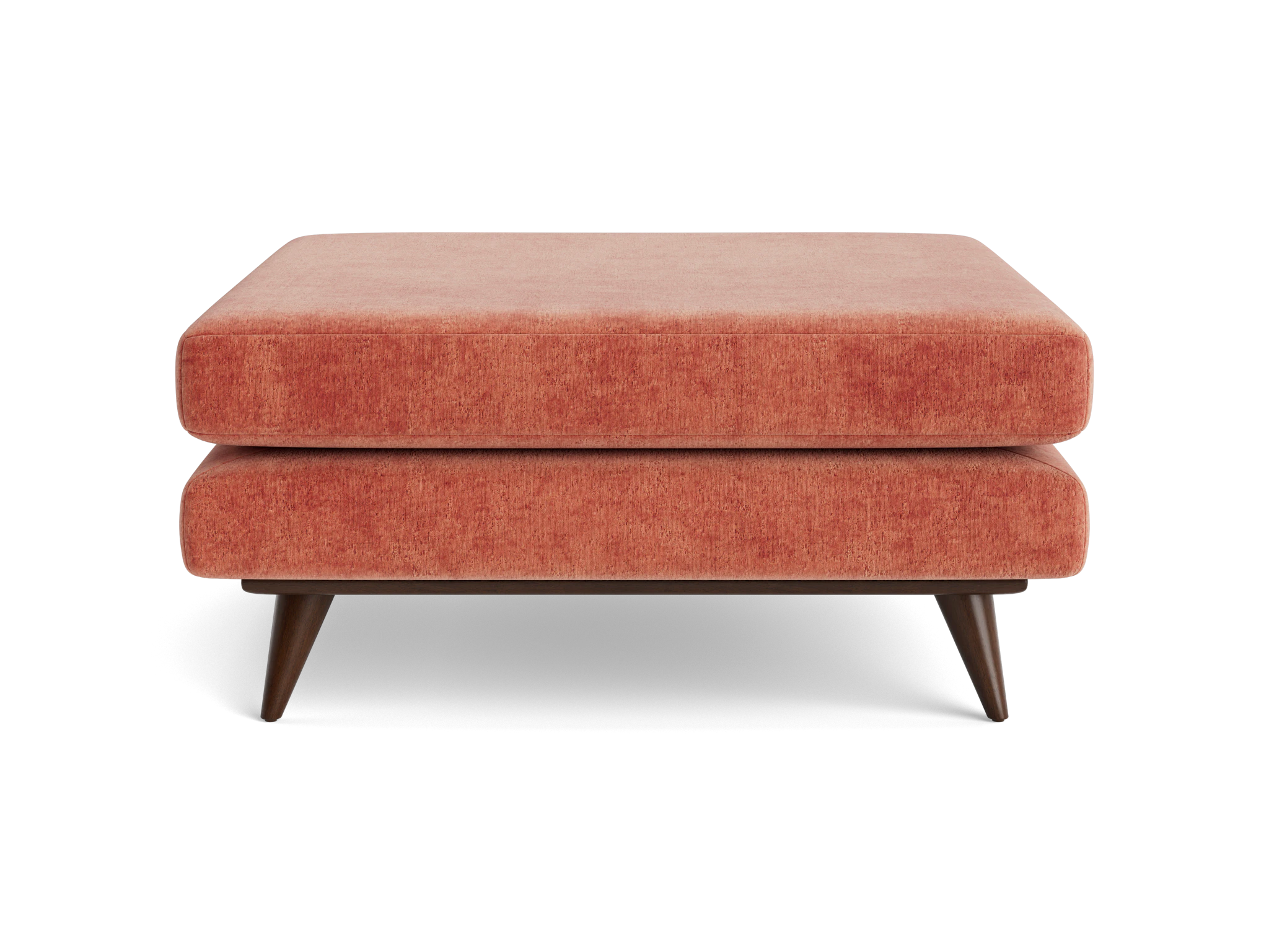 hughes ottoman plush terra rose