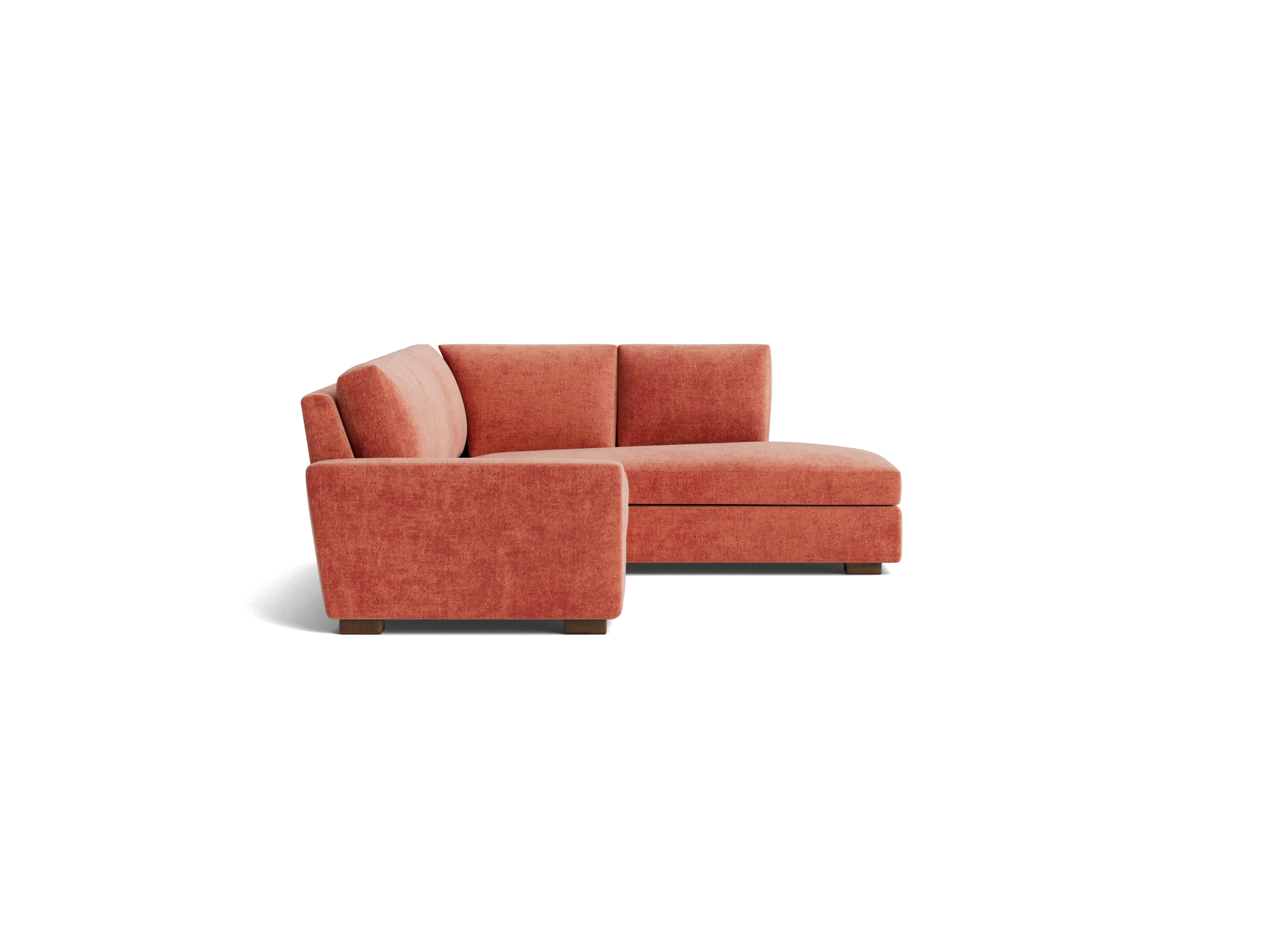 anton sectional with bumper %282 piece%29 plush terra rose