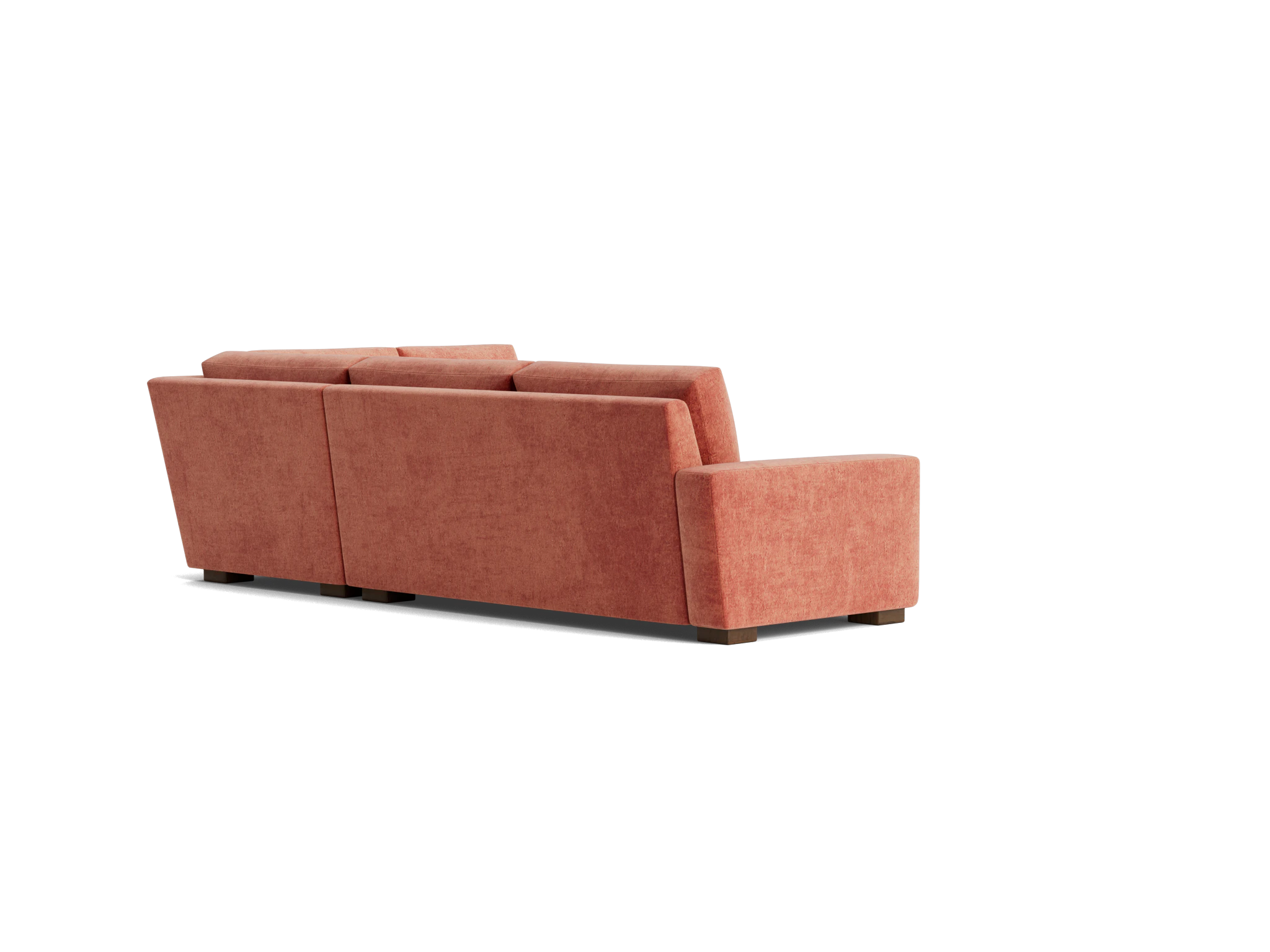 anton sectional with bumper %282 piece%29 plush terra rose