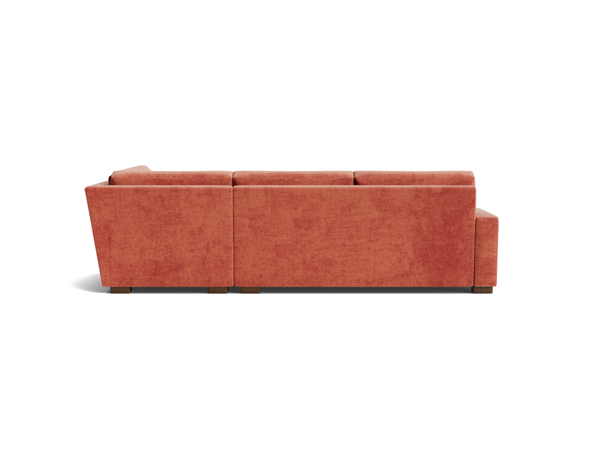 anton sectional with bumper %282 piece%29 plush terra rose