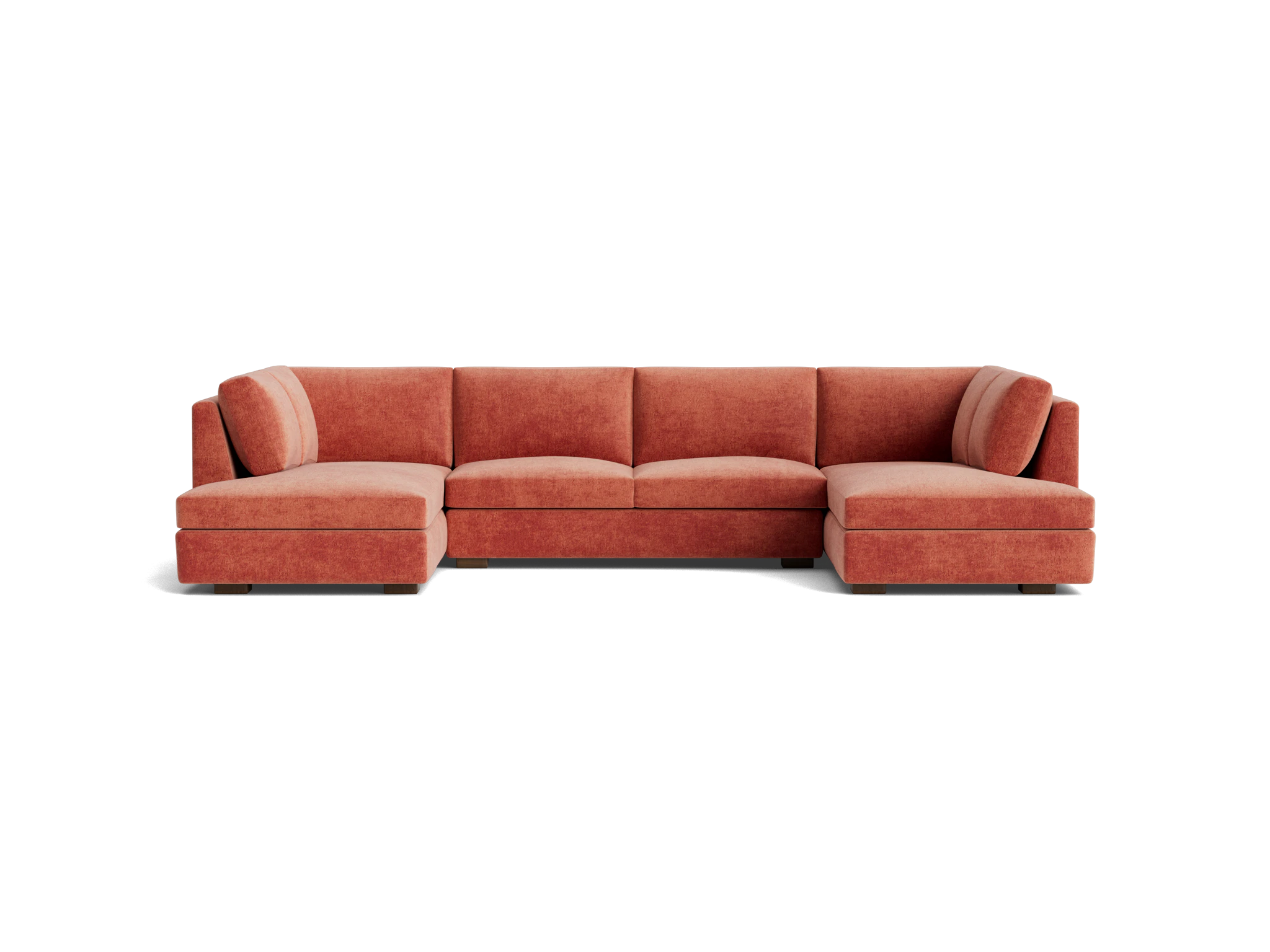 anton bumper sectional %283 piece%29 plush terra rose