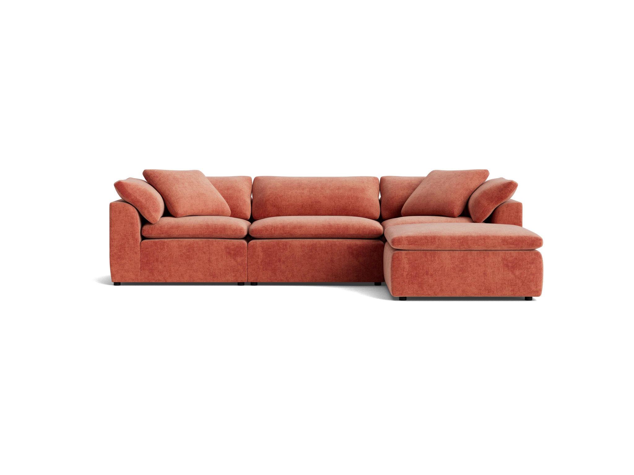bryant modular sectional plush terra rose