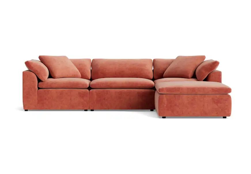 bryant modular sectional plush terra rose