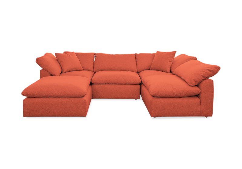 bryant sofa bumper sectional %285 piece%29 key largo coral