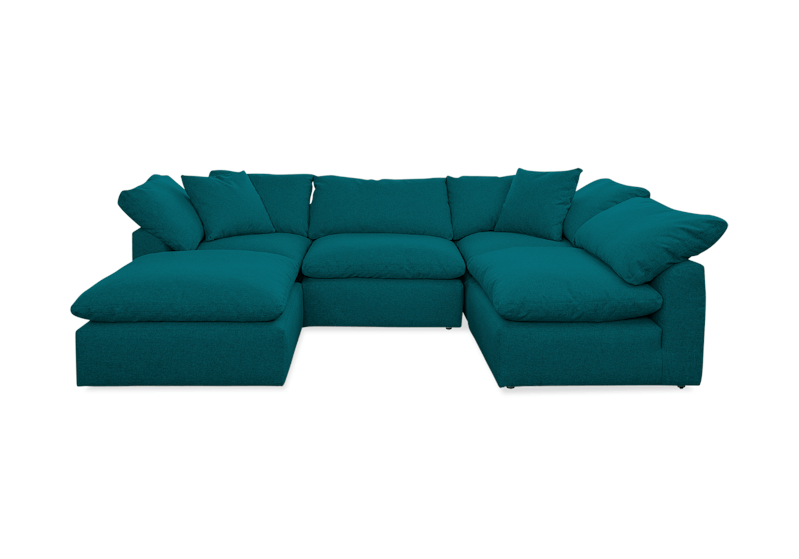 bryant sofa bumper sectional %285 piece%29 lucky turquoise