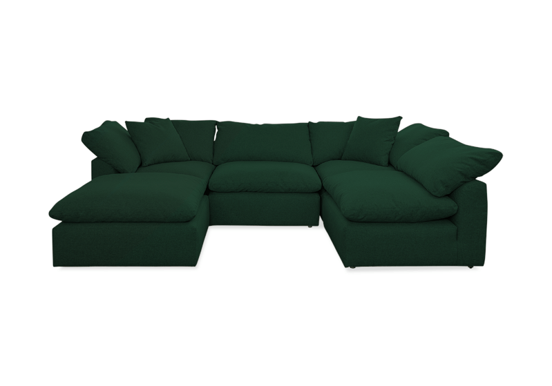 bryant sofa bumper sectional %285 piece%29 royale evergreen