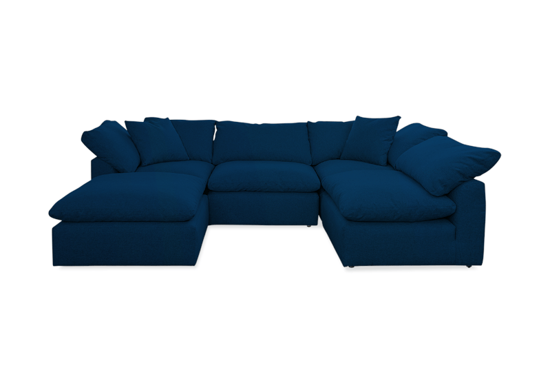 bryant sofa bumper sectional %285 piece%29 royale cobalt