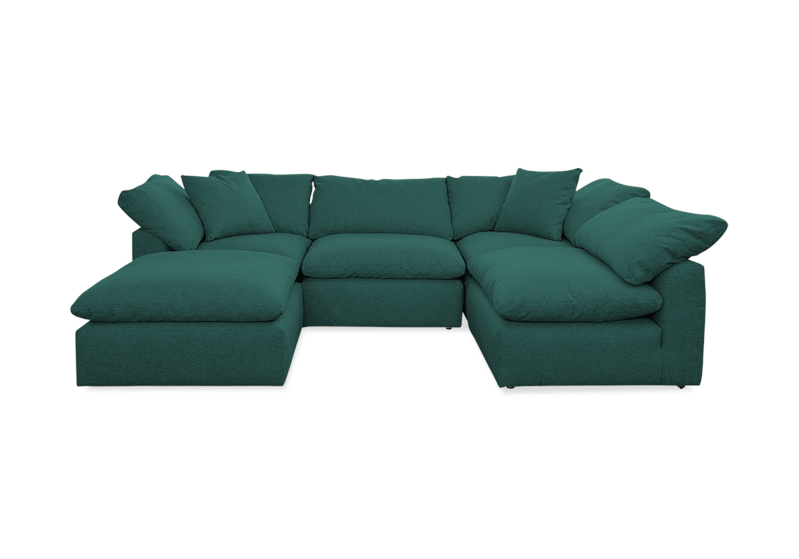bryant sofa bumper sectional %285 piece%29 prime peacock