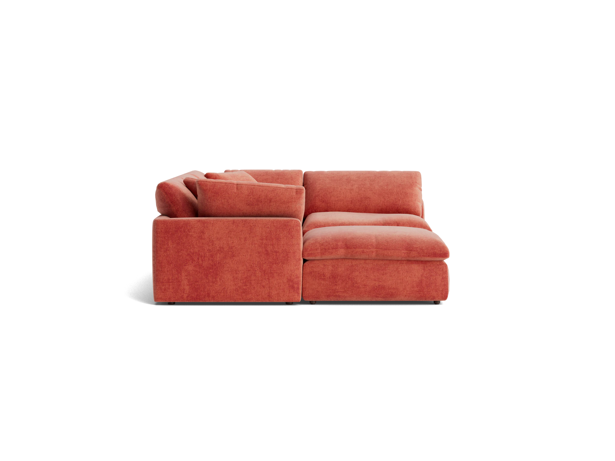 bryant sofa bumper sectional %285 piece%29 plush terra rose