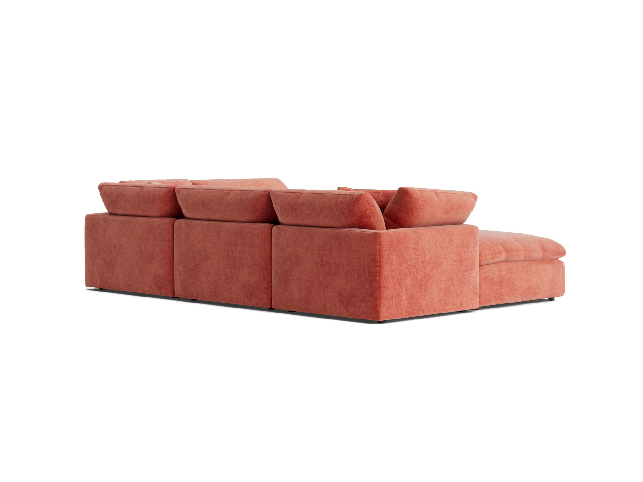 bryant sofa bumper sectional %285 piece%29 plush terra rose